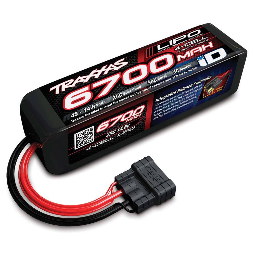 Traxxas 2890X 4S 14.8V 6700mAh 25C Lipo Battery w/ID Connector : X