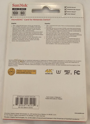 SanDisk 400GB Class 10 MicroSDXC Memory Card - SDSQXAO400GANCZN