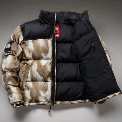 The North Face x Supreme Nuptse Fur Print Jacket | eBay