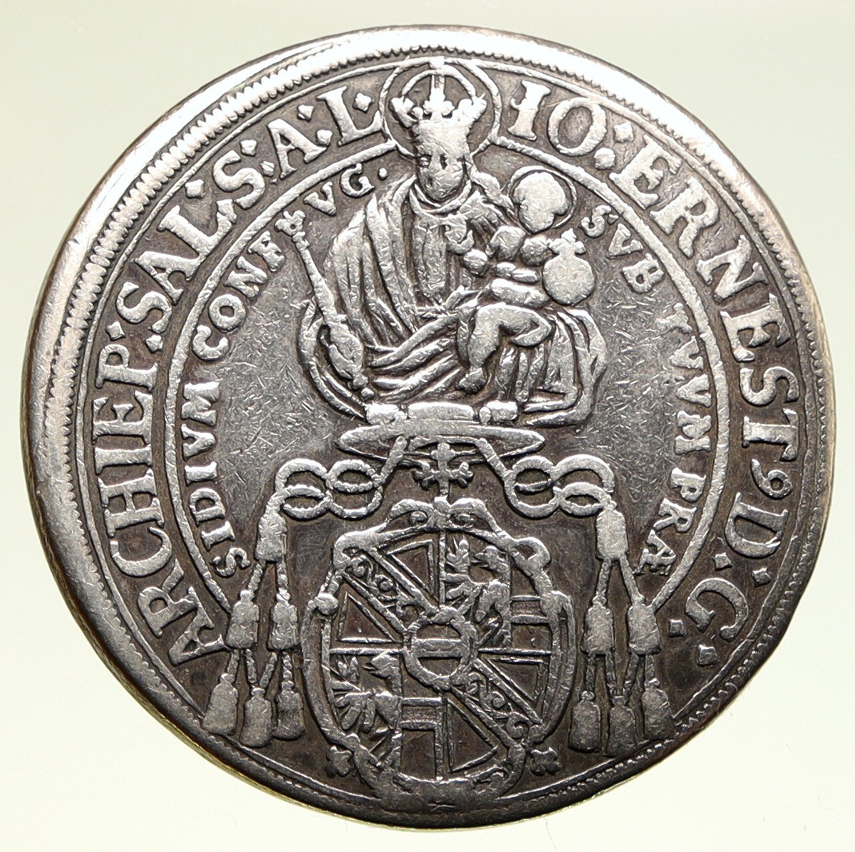 1694 AUSTRIA Bisphoric SALZBURG Johann Ernst von Thun Silver