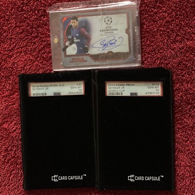 Neymar Jr PSA 10 World Cup lot & Topps Uefa Champions League