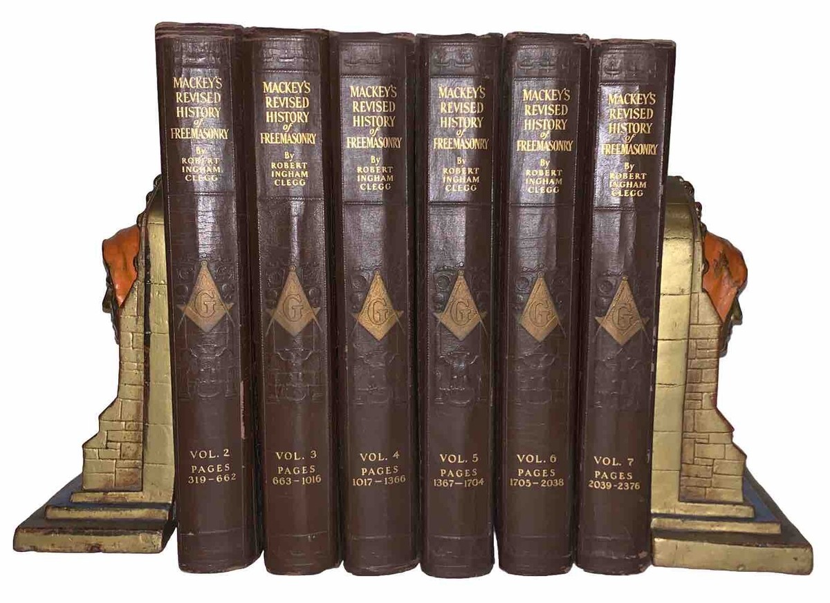 1921, MACKEY'S HISTORY OF FREEMASONRY, 6 VOLUMES, CLEGG, MASONIC