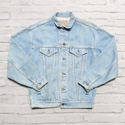 Vintage Levis Type 3 508 Denim Trucker Jean Jacket XL Light Wash