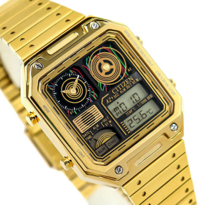 Citizen C-3PO Star Wars Analog Gold Tone Digital Black Dial Watch