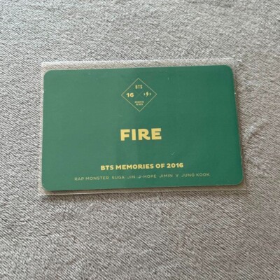 BTS MEMORIES OF 2016 FIRE Limited Official Group Photocard Photo