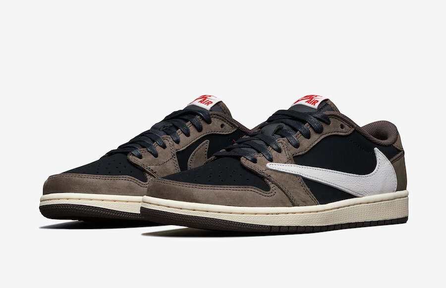 Nike Air Jordan 1 Low OG SP TRAVIS SCOTT size 14. Black Red Mocha