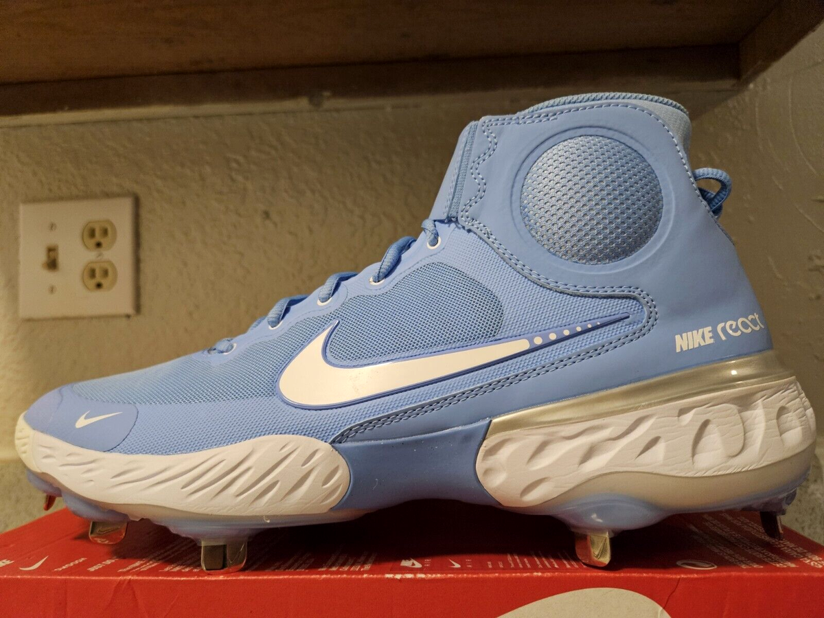 Nike Alpha Huarache Elite 3 Mid Metal Baseball Cleats UNC Men's Sz