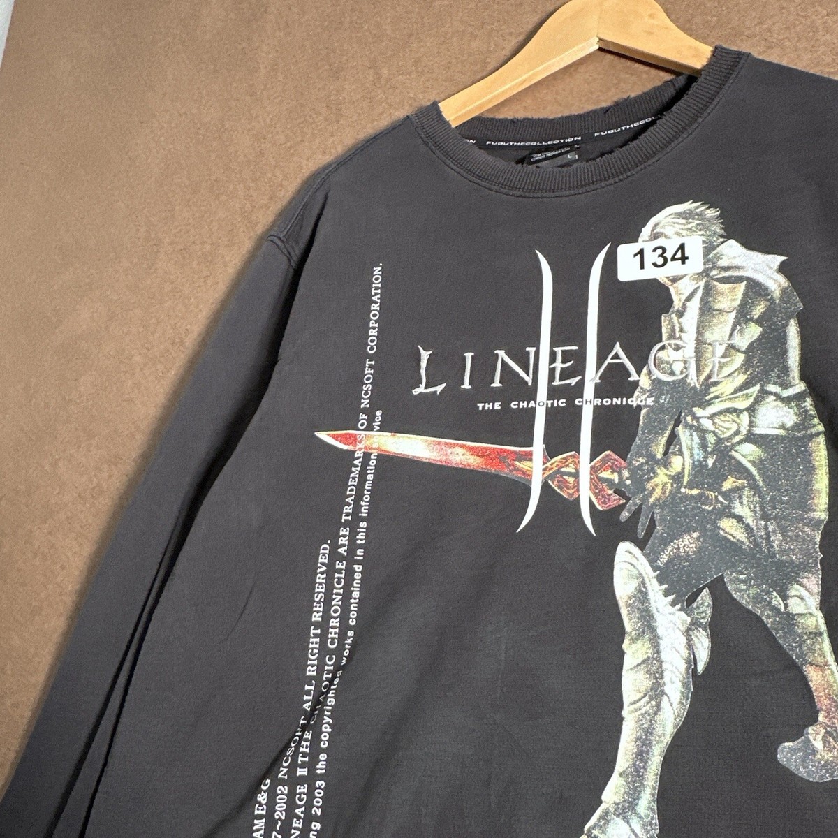 Vintage Lineage 2 Game Shirt Adult Size Large Black Long Sleeve