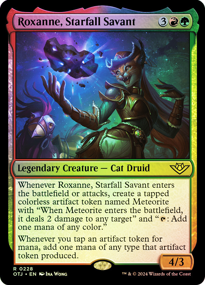 MTG FOIL Roxanne, Starfall Savant - Outlaws of Thunder Junction