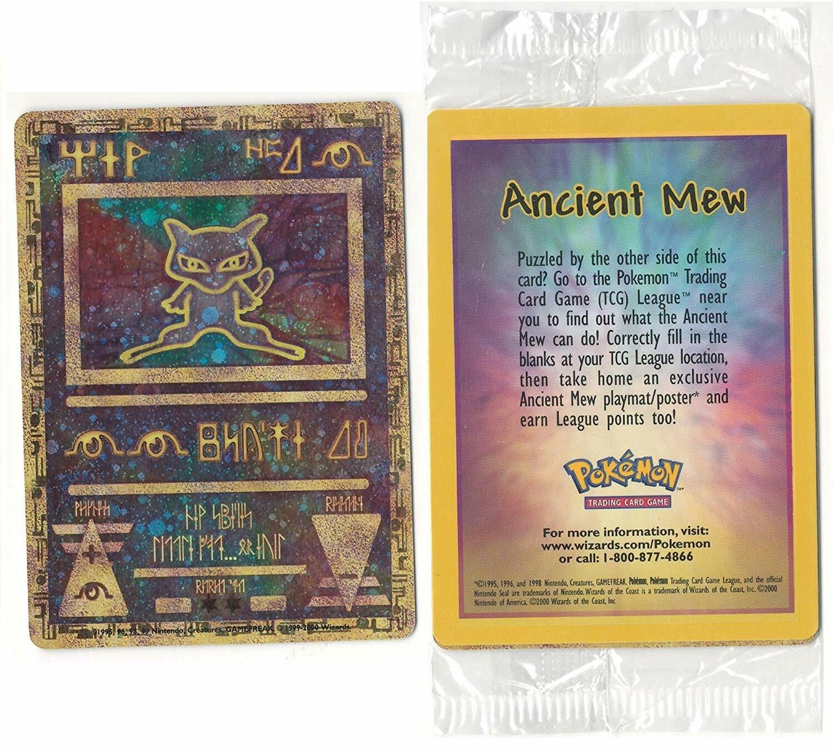 ANCIENT MEW (SEALED) Full-Art Holo Rare Movie Pokemon 2000 Promo