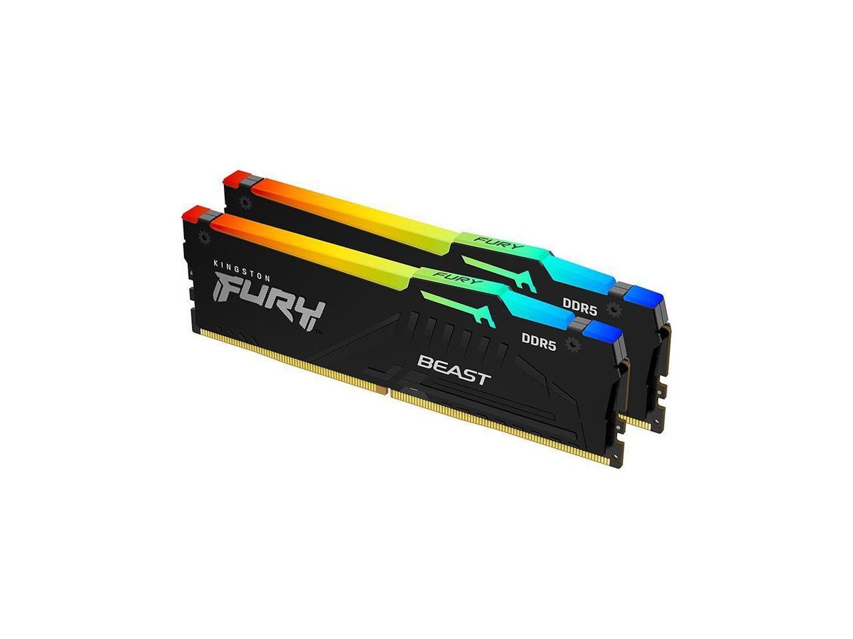KINGSTON 16GB 5200MT/s DDR5 CL40 DIMM (Kit of 2) FURY Beast RGB