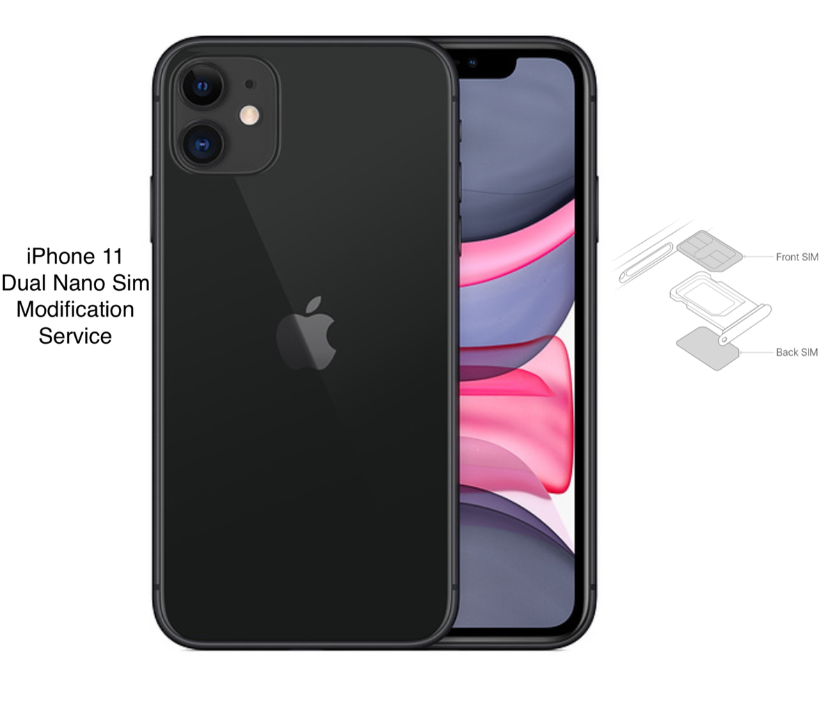 Apple iPhone 11 Physical Dual Sim Modification A2111 A2223 Two