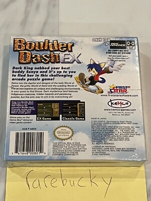 Boulder Dash EX (Game Boy Advance) NEW SEALED H-SEAM EXCELLENT