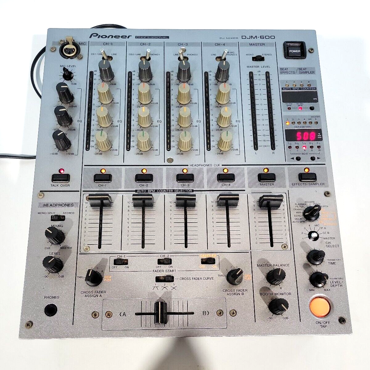 Pioneer DJM-600 Silver Professional DJ Mixer 4-Channel 4ch DJM600