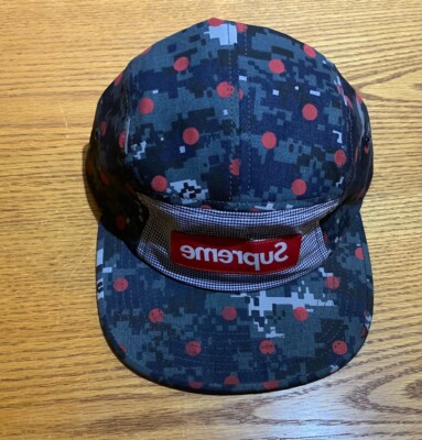 Rare Supreme Comme des Garcons Hat SS13 Dot Digital Camo Box Logo