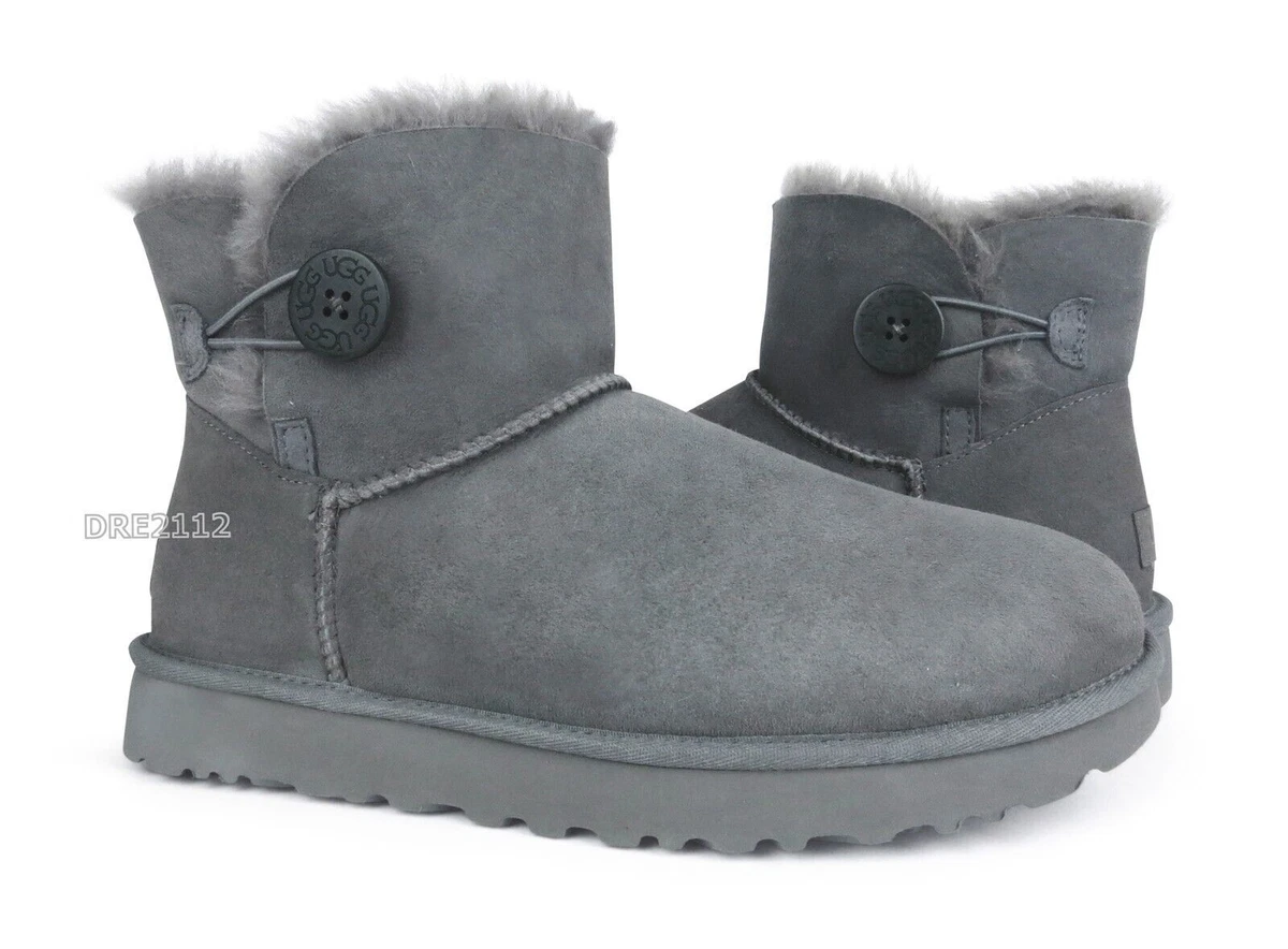 UGG Australia Bailey Button Gray Boots for Women for sale | eBay