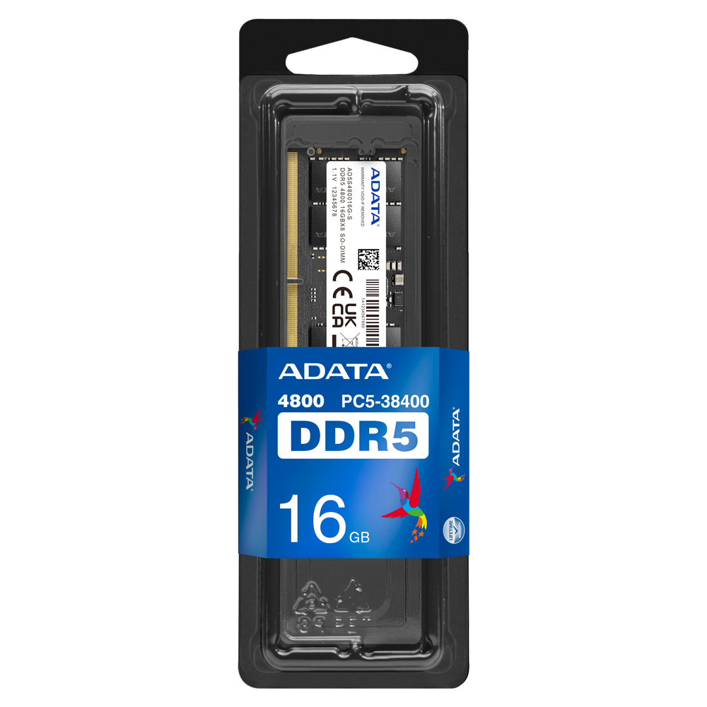 ADATA 16GB DDR5 4800MHz PC-38400 CL40 SODIMM Laptop memmory ram