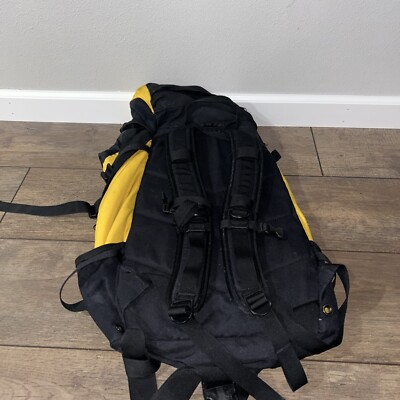 Vintage Burton Snowboarding, Hiking, Durable Back Pack. Yellow And