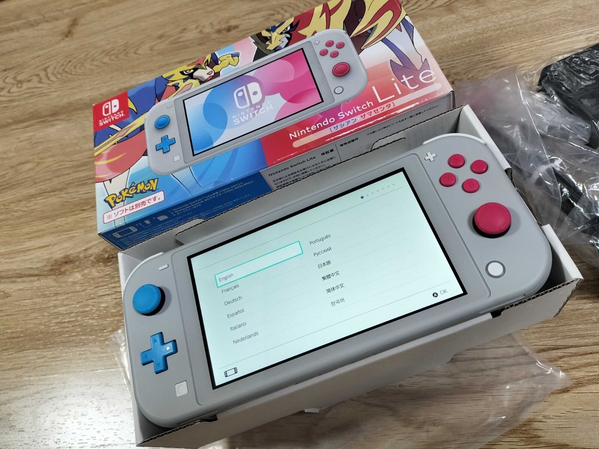 SwitchLiteグレー 充電器付き ポケットモンスターシールドカセット付き