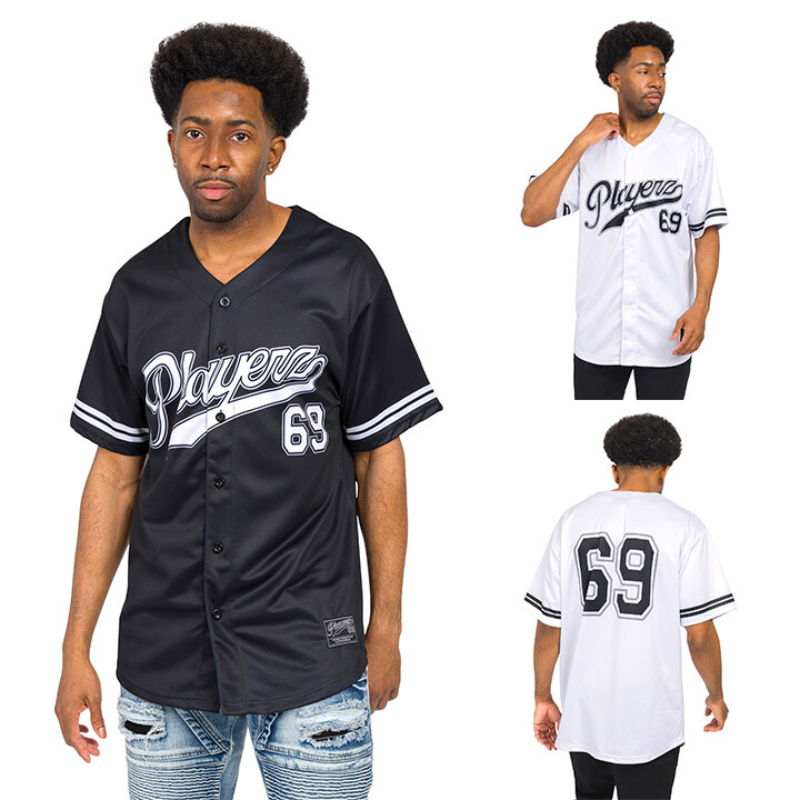 Victorious Men's Contrast stitching Playerz 69 Baseball Graphic