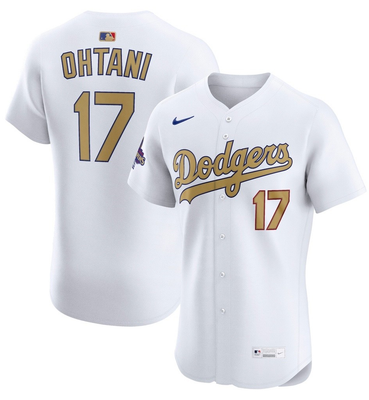 Los Angeles Dodgers Shohei Ohtani Nike Gold Champions ELITE Jersey