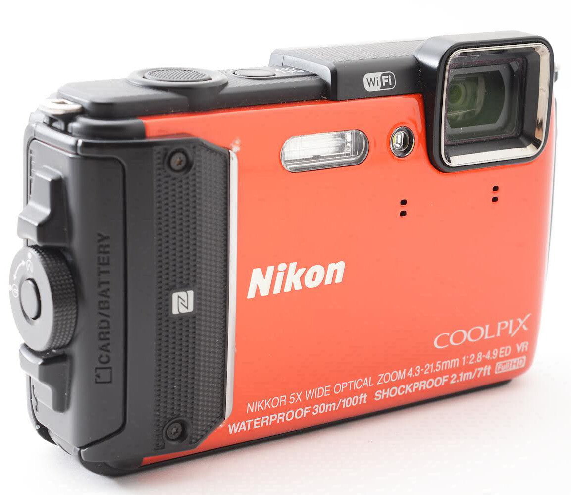 Nikon COOLPIX AW130 Digital Camera W. 5x Zoom Lens Orange | eBay