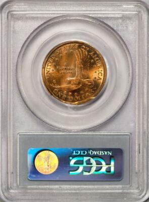 2000 D PCGS MS63 5% Double Clip Planchet Sacagawea Dollar Mint