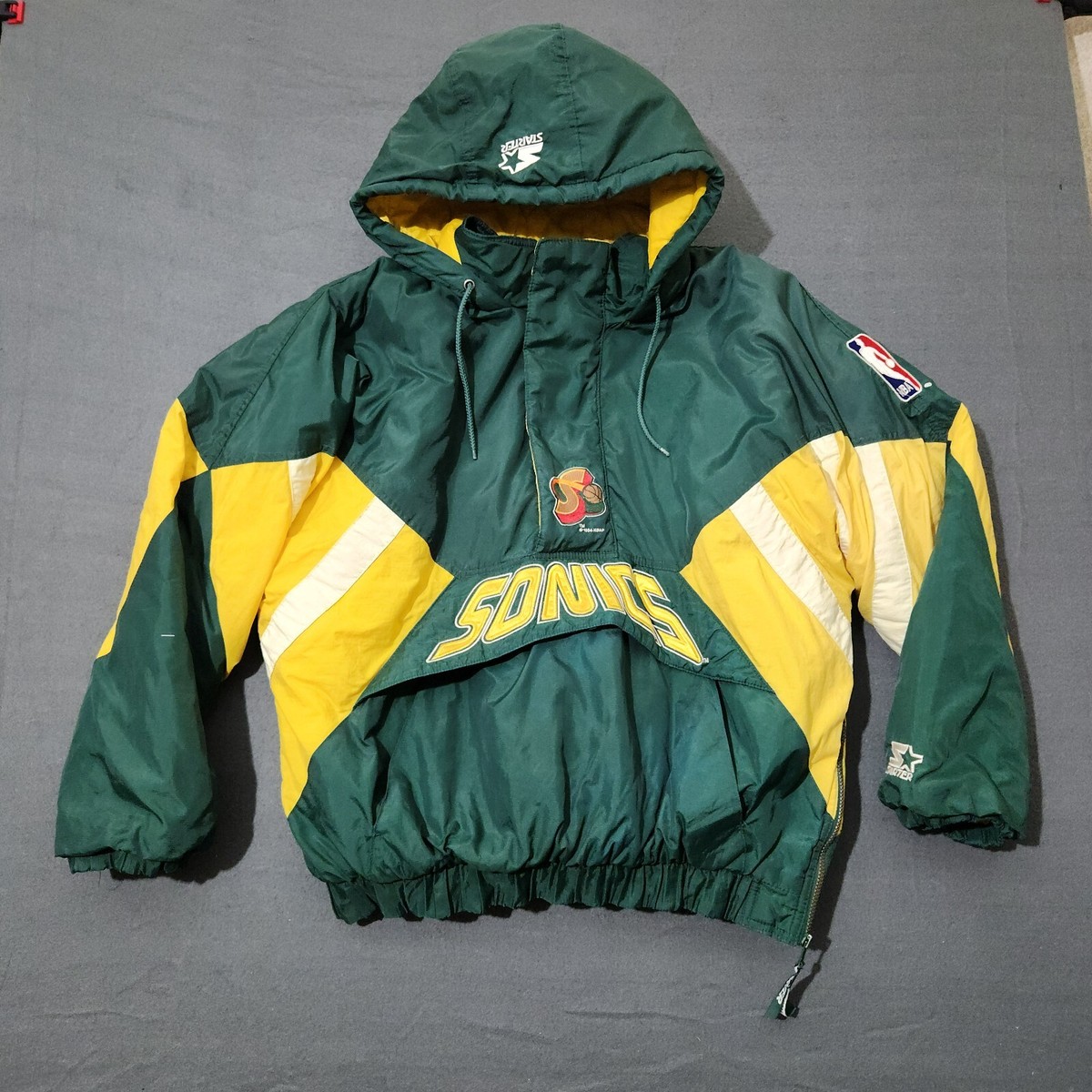 Vintage Seattle Supersonics Starter Jacket Mens Large Pullover