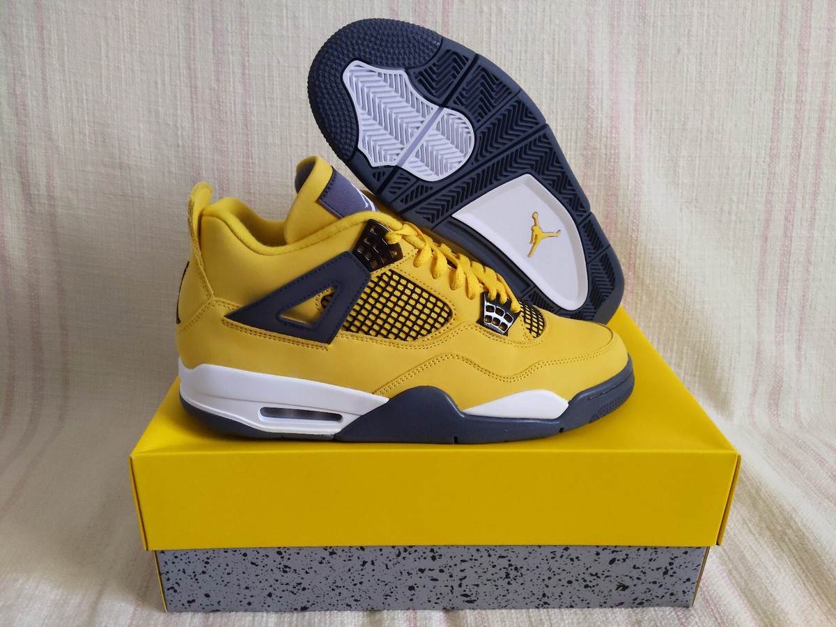 Nike Air Jordan 4 Retro Lightning Yellow Black AJ4 CT8527 700 Men