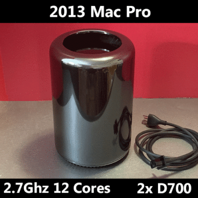 2013 Mac Pro | 2.7 GHz 12 Cores | Dual AMD D700 | 128GB RAM | 1TB