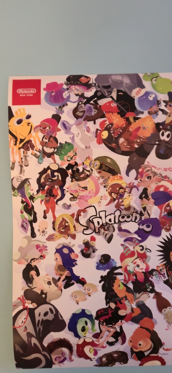 SPLATOON 10TH ANNIVERSARY LIMITED EDITION POSTER NINTENDO NEW YORK