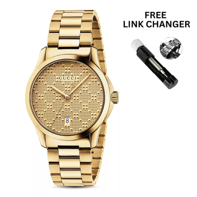 Gucci YA126461 G-timeless 38mm Gold-tone Stainless Steel Bracelet