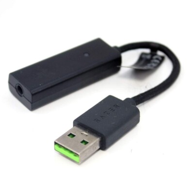 Gaming Headset USB Sound Card Adapter RC30-0323 3.5mm-USB For