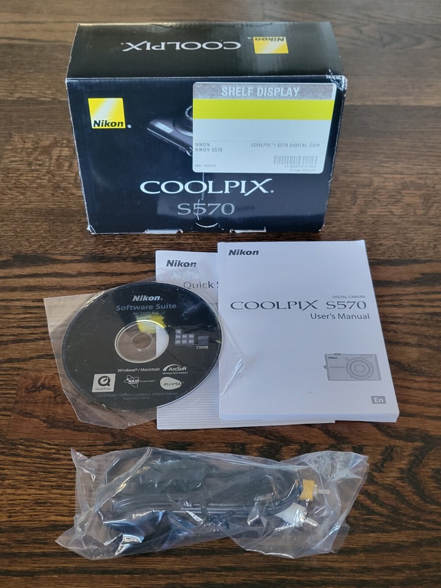 Nikon COOLPIX S570 12.0MP Digital Camera - Black for sale online