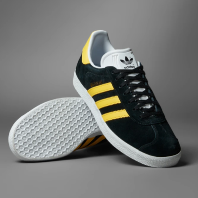 Adidas Gazelle Suede Shoes 'Black/Impact Yellow' - IG0669