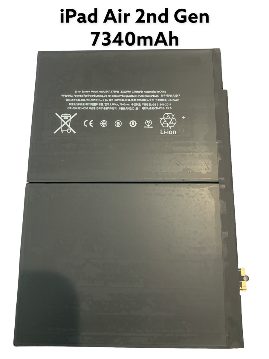 iPad Air 2 2nd Gen 7340mAh Replacement Battery A1566 A1567 1YR