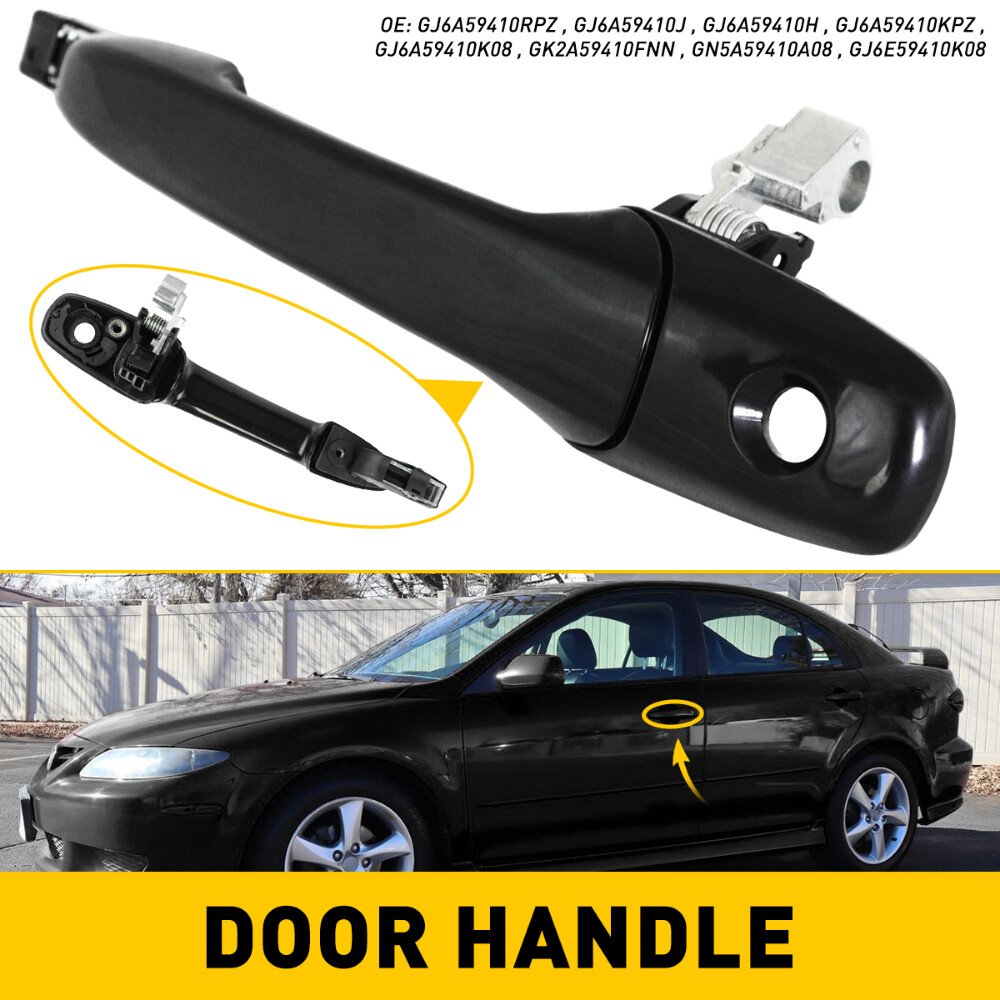 Front Left Driver Outside Door Handle Primed For Mazda 3 5 6 CX-7