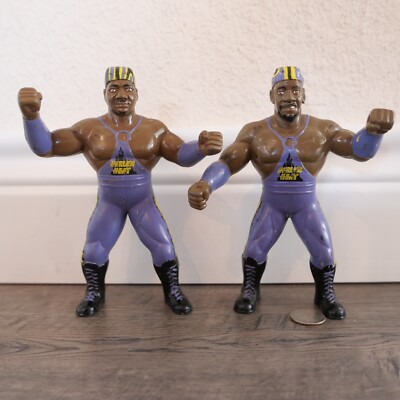 WCW Wrestling 1994 Harlem Heat Booker T & Stevie Ray Purple Gear