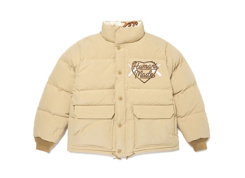 HUMAN MADE x KAWS Made Down Jacket Navy Beige 2colors Size S-2XL