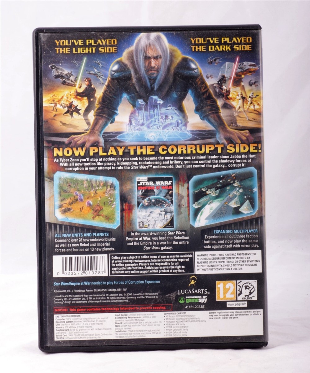 Star Wars Empire At War Gold Pack PC DVD Game with Expansion Pack