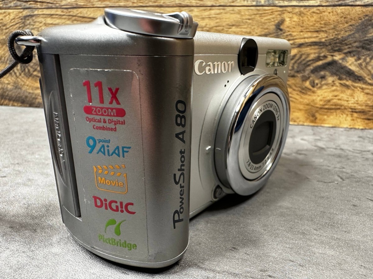 Canon PowerShot A80 4.0MP Digital Camera - Silver for sale online