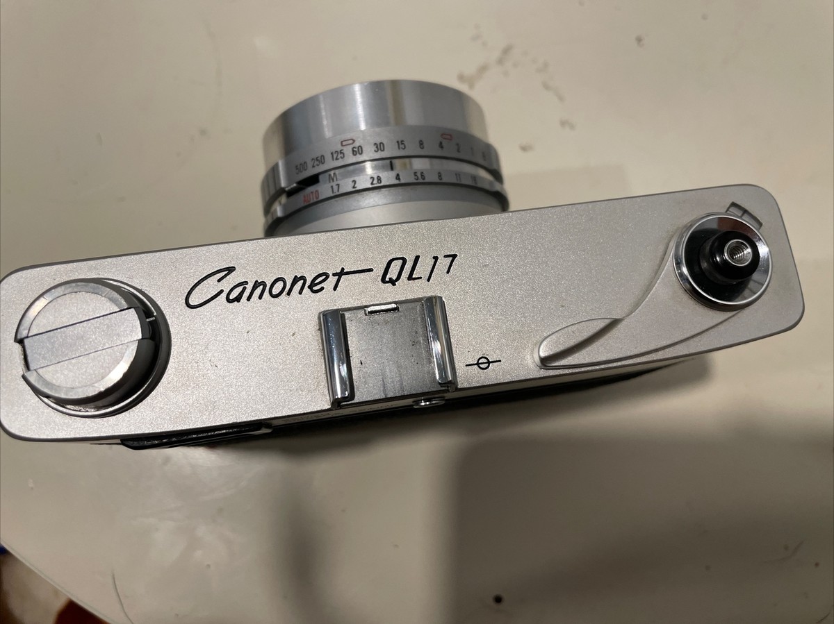 Vintage Canon Canonet QL17 Film Camera SE 45mm 1:1.7 Lens, Leather