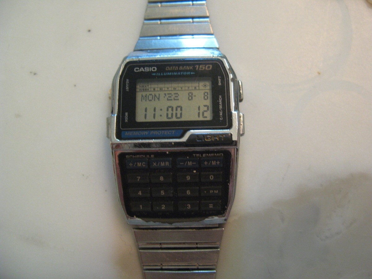 vintage CASIO Calculator data bank 150 DBC-1500 1477 LCD digital