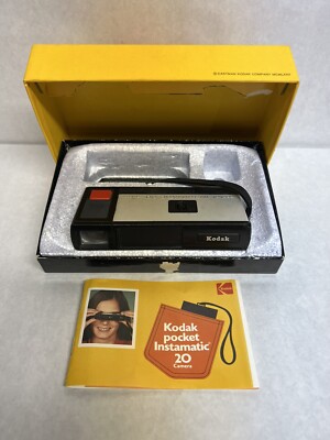 Vintage Kodak Pocket Instamatic 20 Camera w/ Box, Manual - FAST