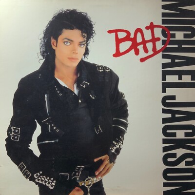 MICHAEL JACKSON-BAD-ORIGINAL 1987 EPIC RECORDS VINYL-USED-PROMO