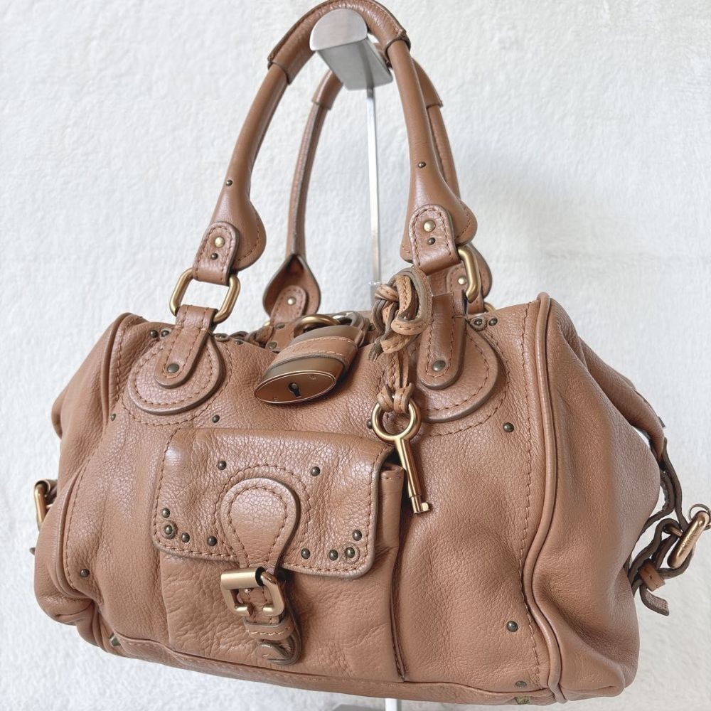 Chloe Paddington Brown Padlock Key Women's Handbag Shoulder Bag