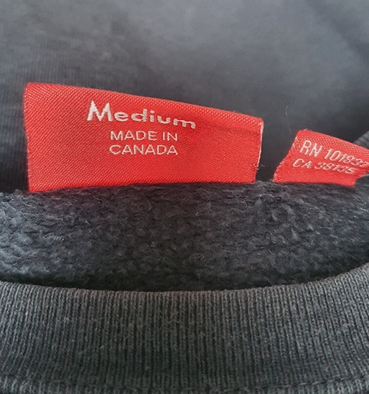 FW17 Supreme Zig Zag Stitch Panel crewneck Navy size L sweatshirt