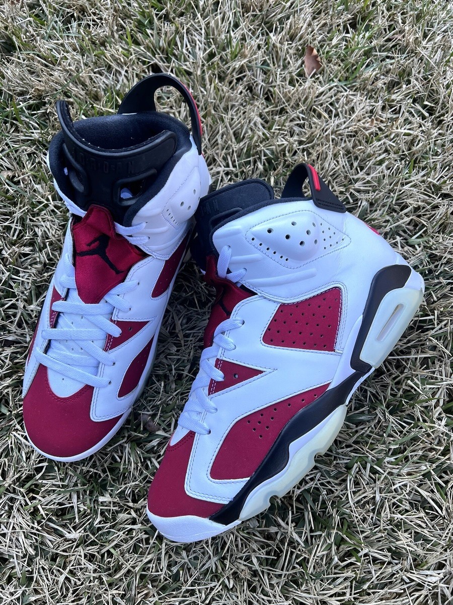 CLEAN Air Jordan 6 Retro Carmine Red 2021 OG size 9.5 Shoes