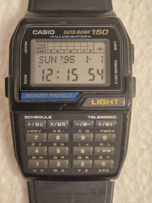 Vintage Casio Data Bank 150 Calculator Watch DBC-150 | eBay