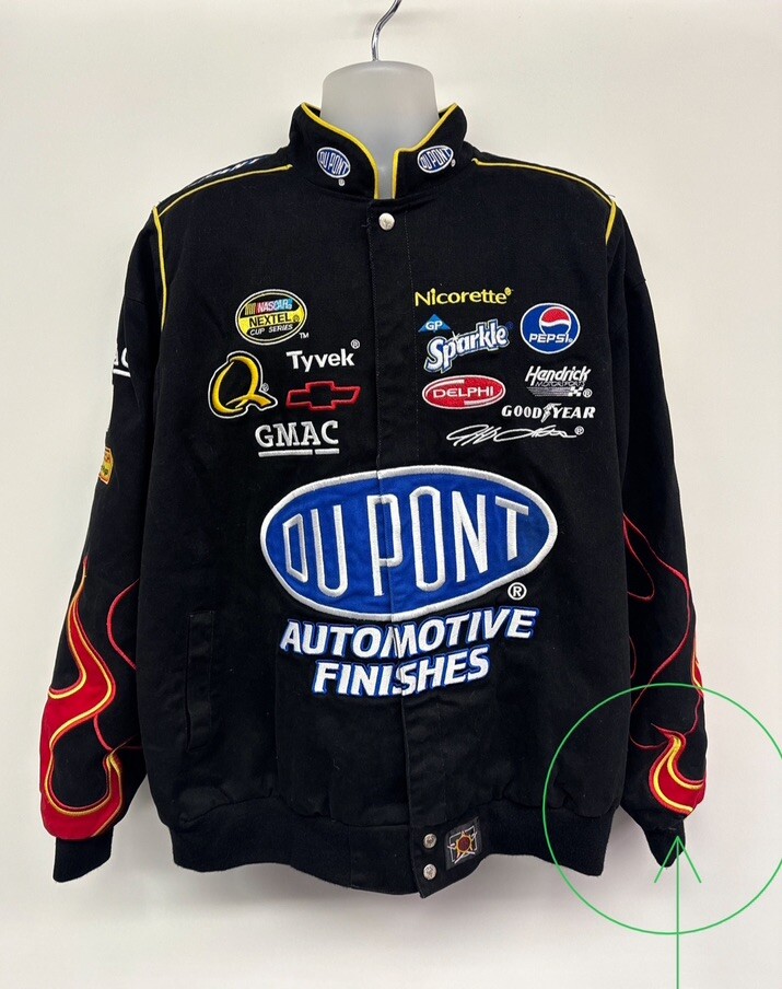 Rare Jeff Gordon Black Dupont #24 Nascar Racing Jacket JH Design